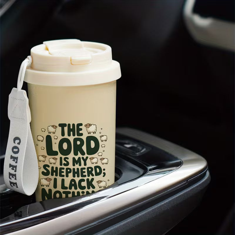 Christian Insulated Coffee Tumbler with Bible Verse – Double Wall Faith Travel Mug