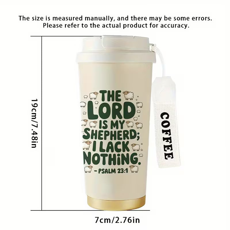 Christian Insulated Coffee Tumbler with Bible Verse – Double Wall Faith Travel Mug