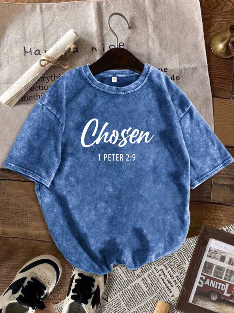 Women’s Snowflake Print Cotton T-Shirt – Casual Faith Lifestyle Wear