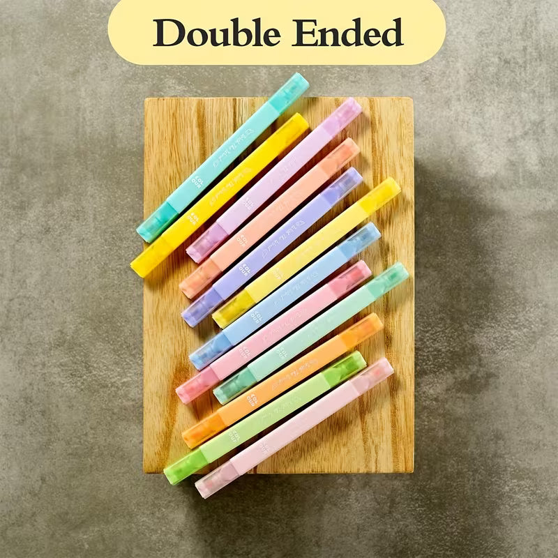 Bible Journaling Highlighters Set (12 Colors) – No Bleed Pastel Christian Markers