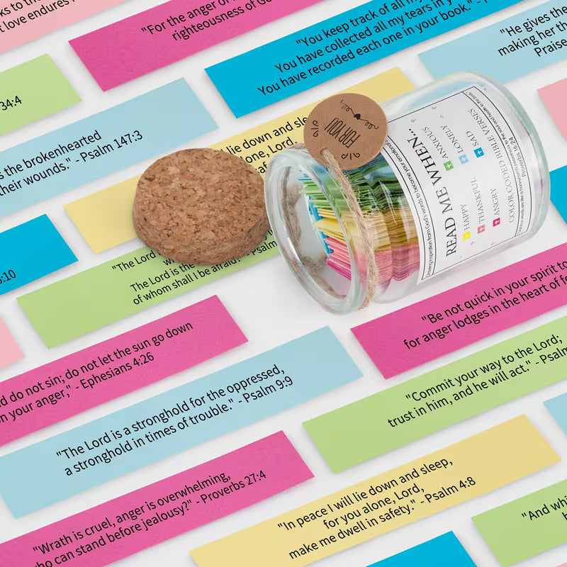 Scripture Cards Bible Verse Jar – 90 Inspirational Christian Devotion Cards