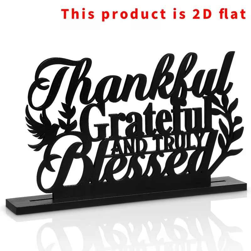 Christian Inspirational Wooden Table Sign – 2D Flat Faith Decor Centerpiece